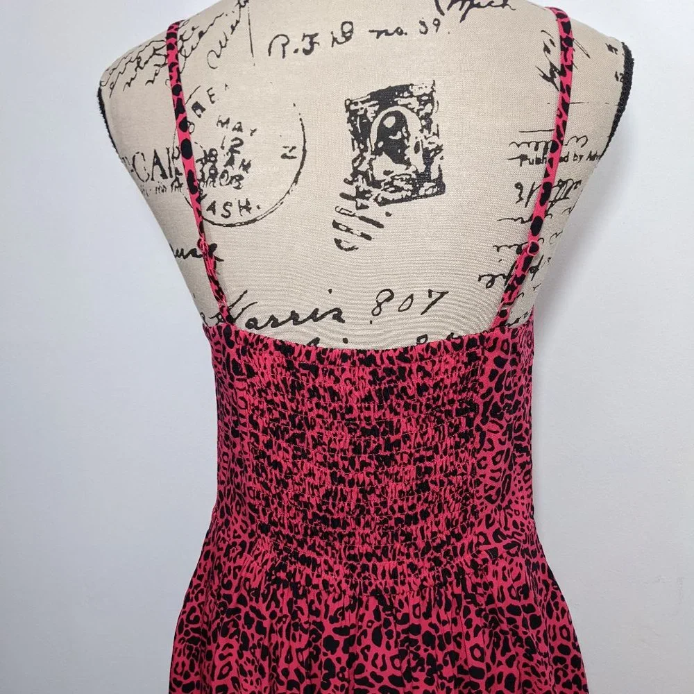 NEW APT. 9 WOMEN'S PINK & BLACK PRINT SPAGHETTI STRAP SUNDRESS SIZE M
